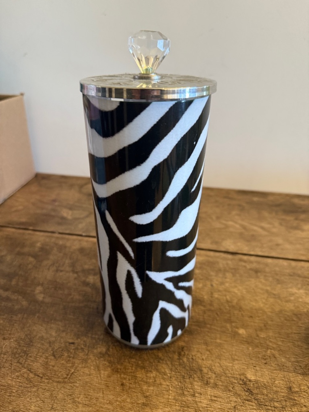 HAIRDRESSER Zebra Print Comb Sanitizer Canister barbicide